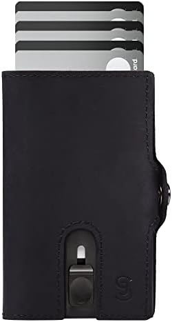 SLIMJACK Smart Wallet mit RFID-Schutz - Stilvolles Kreditkartenetui für Herren im Carbon Design