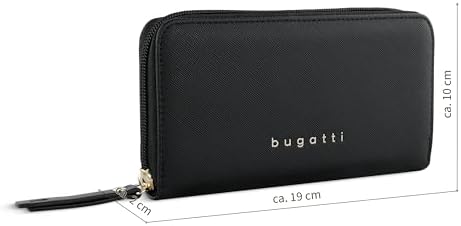 Bugatti Ella Geldbörse für Damen - Hochwertiges Kunstleder Portemonnaie für unterwegs