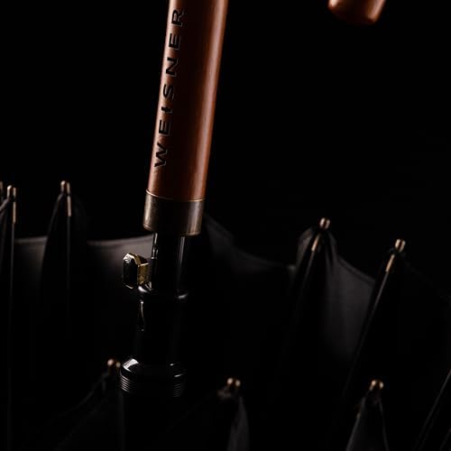 Verdone WEISNER CAPITOL Automatik Stockschirm – 2-Personen Regenschirm mit Windschutz, Ø120 cm und elegantem Etui