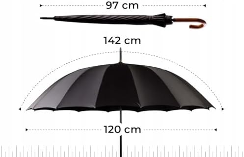 Verdone WEISNER CAPITOL Automatik Stockschirm – 2-Personen Regenschirm mit Windschutz, Ø120 cm und elegantem Etui
