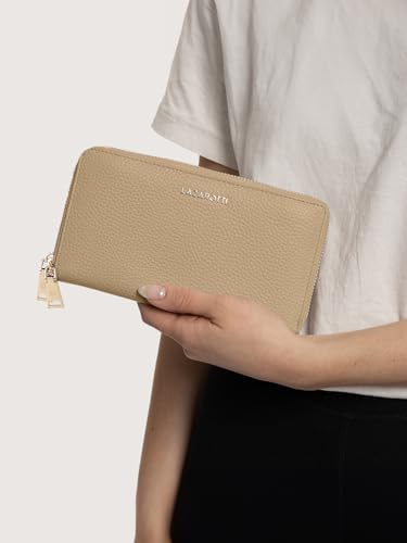Lazarotti Bologna XL Leder Geldbörse Damen mit RFID-Schutz | 20 Kartenfächer & 2 Reißverschlussfächer für Alltag