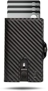 SLIMJACK Smart Wallet mit RFID-Schutz - Stilvolles Kreditkartenetui für Herren im Carbon Design