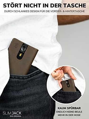 SLIMJACK Smart Wallet mit RFID-Schutz - Stilvolles Kreditkartenetui für Herren im Carbon Design