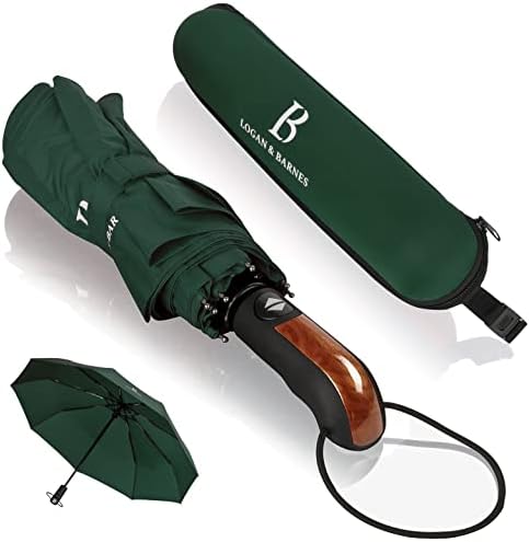 LOGAN & BARNES Sturmfester Taschenschirm Glasgow - 140 km/h Windresistenz & Teflon-Schutz