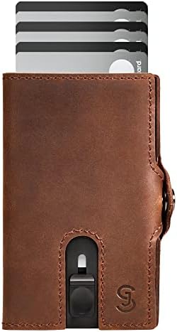 SLIMJACK Smart Wallet mit RFID-Schutz - Stilvolles Kreditkartenetui für Herren im Carbon Design