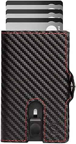 SLIMJACK Smart Wallet mit RFID-Schutz - Stilvolles Kreditkartenetui für Herren im Carbon Design
