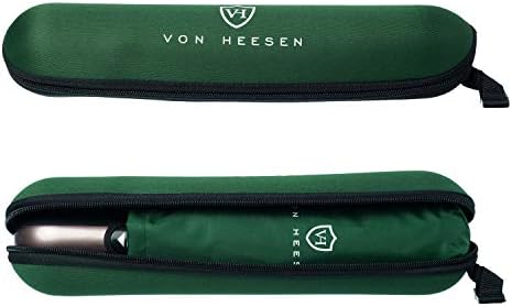 VON HEESEN Taschenschirm sturmfest bis 140 km/h - kompakt, leicht & inklusive Schirm-Tasche für Reisen