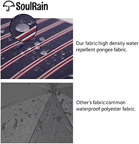 SoulRain Regenschirm schwarz – Robuster XXL Stockschirm mit Holzgriff & Automatik-Öffnung für Hochzeit/Golf/Wetterfest