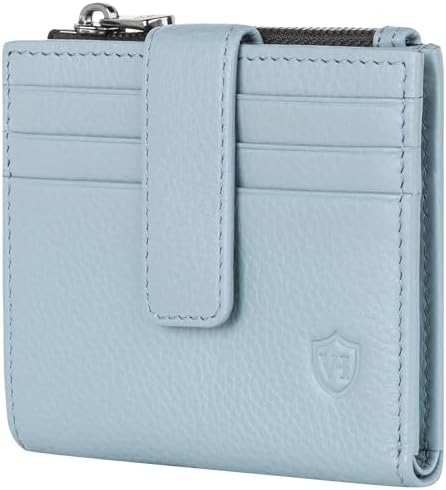 VON HEESEN Leder Kartenetui mit RFID-Schutz - Elegante Geldbörse für Damen & Herren in Violett mit Münzfach