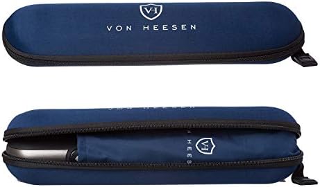 VON HEESEN Taschenschirm sturmfest bis 140 km/h - kompakt, leicht & inklusive Schirm-Tasche für Reisen