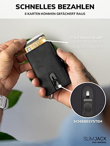 SLIMJACK Smart Wallet mit RFID-Schutz - Stilvolles Kreditkartenetui für Herren im Carbon Design