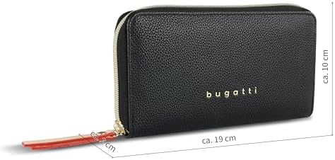 Bugatti Ella Geldbörse für Damen - Hochwertiges Kunstleder Portemonnaie für unterwegs