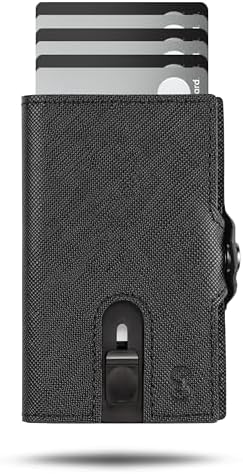 SLIMJACK Smart Wallet mit RFID-Schutz - Stilvolles Kreditkartenetui für Herren im Carbon Design
