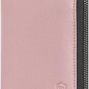 VON HEESEN RFID-Schutz Geldbörse aus echtem Leder - Stilvolles Portemonnaie für Herren und Damen in Lavendel