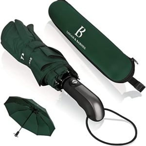 LOGAN & BARNES Taschen-Regenschirm Manchester – sturmfest bis 140 km/h mit Teflon-Beschichtung für optimalen Wetterschut