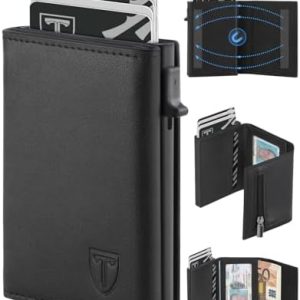 TEEHON Herren Geldbörse - Magnetische Slim Wallet mit RFID-Schutz & Münzfach für den Alltag - Stilvolles Leder Portmonee