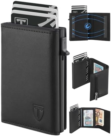 TEEHON Herren Geldbörse - Magnetische Slim Wallet mit RFID-Schutz & Münzfach für den Alltag - Stilvolles Leder Portmonee