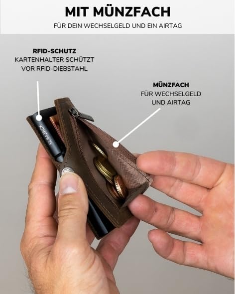 SLIMJACK Smart Wallet mit RFID-Schutz - Stilvolles Kreditkartenetui für Herren im Carbon Design