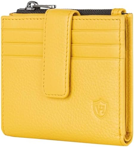 VON HEESEN Leder Kartenetui mit RFID-Schutz - Elegante Geldbörse für Damen & Herren in Violett mit Münzfach