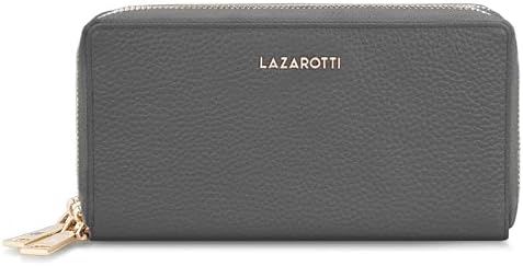 Lazarotti Bologna XL Leder Geldbörse Damen mit RFID-Schutz | 20 Kartenfächer & 2 Reißverschlussfächer für Alltag