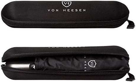 VON HEESEN Taschenschirm sturmfest bis 140 km/h - kompakt, leicht & inklusive Schirm-Tasche für Reisen