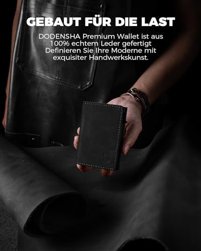 DODENSHA MagSnap Portmonee Herren | Slim Geldbörse mit RFID & Münzfach für 10+ Karten | Magnetverschluss für Alltag in S