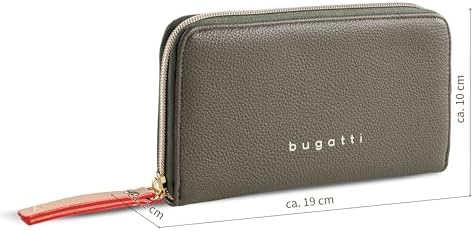 Bugatti Ella Geldbörse für Damen - Hochwertiges Kunstleder Portemonnaie für unterwegs