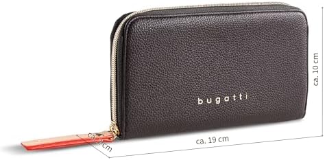 Bugatti Ella Geldbörse für Damen - Hochwertiges Kunstleder Portemonnaie für unterwegs