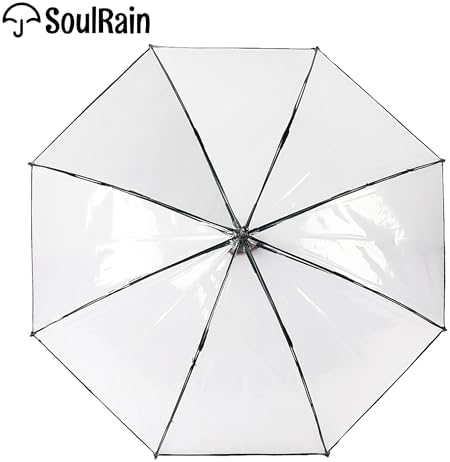 SoulRain Regenschirm schwarz – Robuster XXL Stockschirm mit Holzgriff & Automatik-Öffnung für Hochzeit/Golf/Wetterfest
