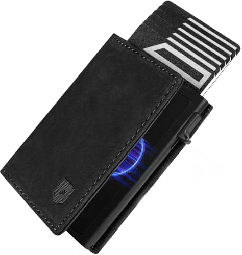 DODENSHA MagSnap Portmonee Herren | Slim Geldbörse mit RFID & Münzfach für 10+ Karten | Magnetverschluss für Alltag in S