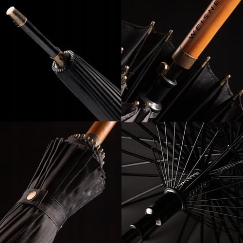 Verdone WEISNER CAPITOL Automatik Stockschirm – 2-Personen Regenschirm mit Windschutz, Ø120 cm und elegantem Etui