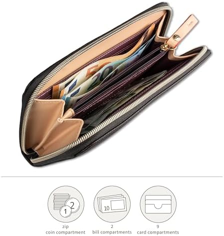 Bugatti Ella Geldbörse für Damen - Hochwertiges Kunstleder Portemonnaie für unterwegs