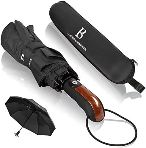 LOGAN & BARNES Sturmfester Taschenschirm Glasgow - 140 km/h Windresistenz & Teflon-Schutz