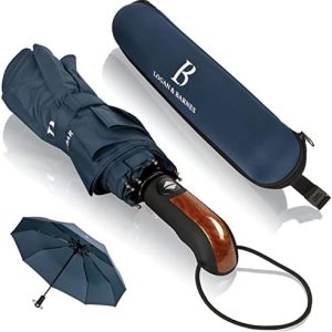 LOGAN & BARNES Sturmfester Taschenschirm Glasgow - 140 km/h Windresistenz & Teflon-Schutz