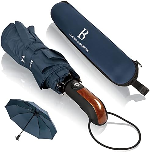 LOGAN & BARNES Sturmfester Taschenschirm Glasgow - 140 km/h Windresistenz & Teflon-Schutz