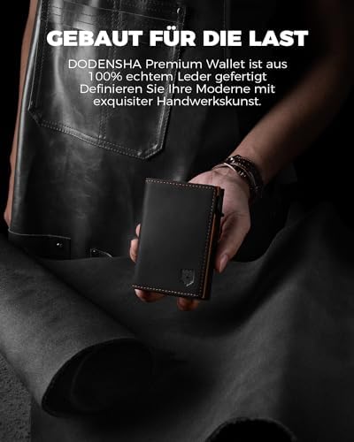 DODENSHA MagSnap Portmonee Herren | Slim Geldbörse mit RFID & Münzfach für 10+ Karten | Magnetverschluss für Alltag in S