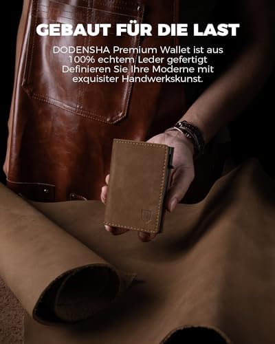 DODENSHA MagSnap Portmonee Herren | Slim Geldbörse mit RFID & Münzfach für 10+ Karten | Magnetverschluss für Alltag in S