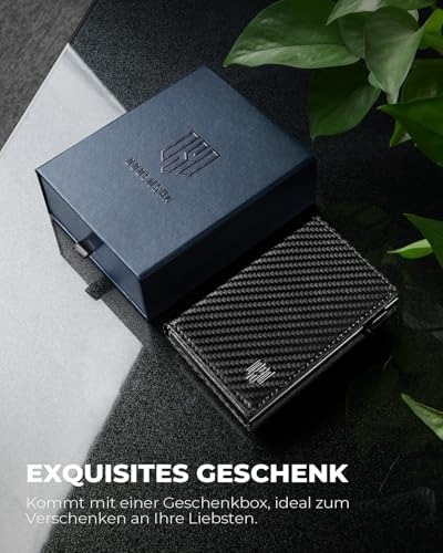 DODENSHA MagSnap Portmonee Herren | Slim Geldbörse mit RFID & Münzfach für 10+ Karten | Magnetverschluss für Alltag in S