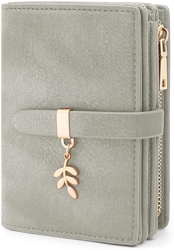 HNOOM Damen Geldbörse klein aus PU Leder mit RFID Blockierung – großer Komfort für unterwegs, 19 Kartenfächer, Reißversc