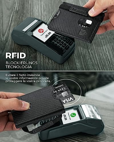 DODENSHA MagSnap Portmonee Herren | Slim Geldbörse mit RFID & Münzfach für 10+ Karten | Magnetverschluss für Alltag in S
