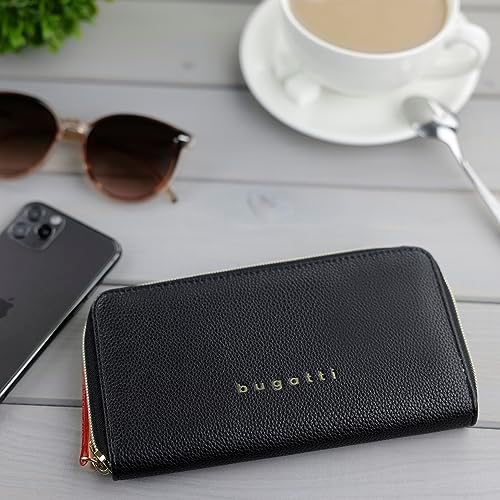 Bugatti Ella Geldbörse für Damen - Hochwertiges Kunstleder Portemonnaie für unterwegs