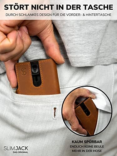 SLIMJACK Smart Wallet mit RFID-Schutz - Stilvolles Kreditkartenetui für Herren im Carbon Design
