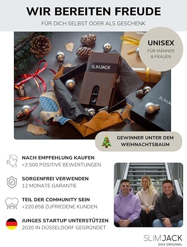 SLIMJACK Smart Wallet mit RFID-Schutz - Stilvolles Kreditkartenetui für Herren im Carbon Design