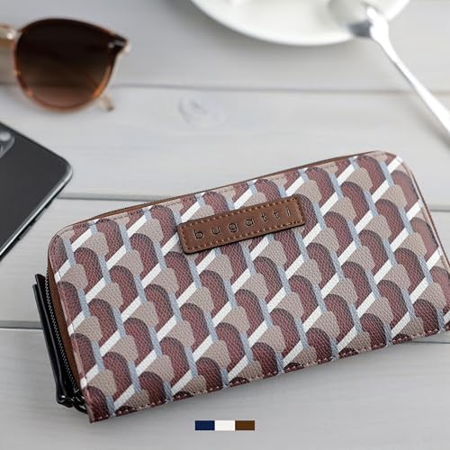 Bugatti Ella Geldbörse für Damen - Hochwertiges Kunstleder Portemonnaie für unterwegs