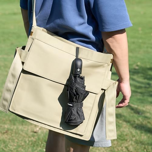 Amazon Basics Automatischer Reise-Regenschirm, kompakt & winddicht, ideal für unterwegs, Schwarz